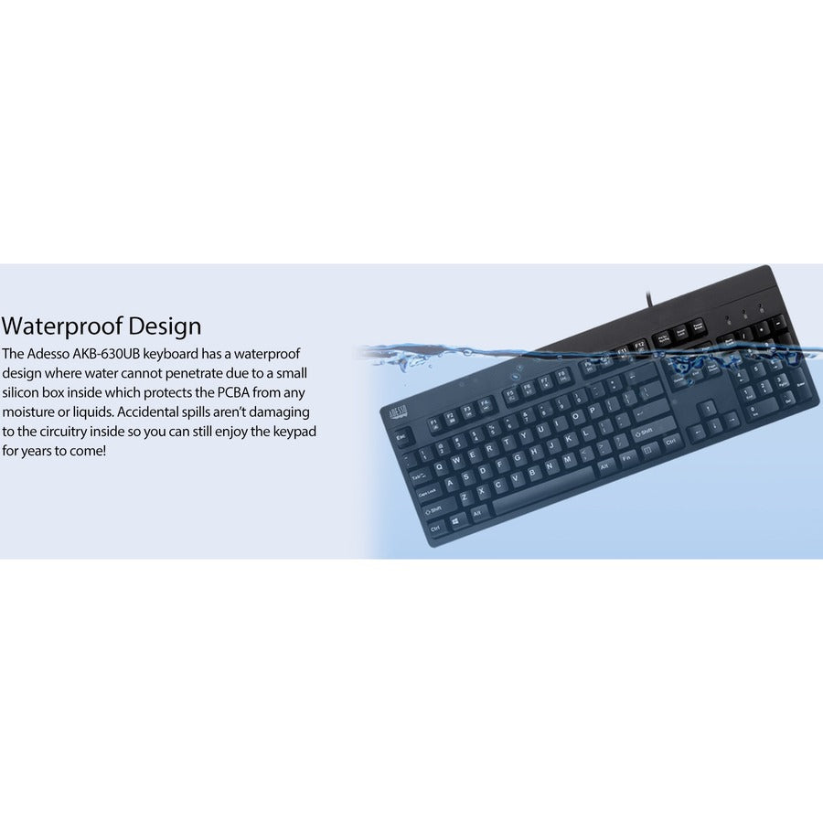 Alternate-Image10 Image for Adesso EasyTouch 630UB - Antimicrobial Waterproof Keyboard