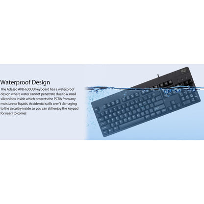 Alternate-Image9 Image for Adesso EasyTouch 630UB - Antimicrobial Waterproof Keyboard