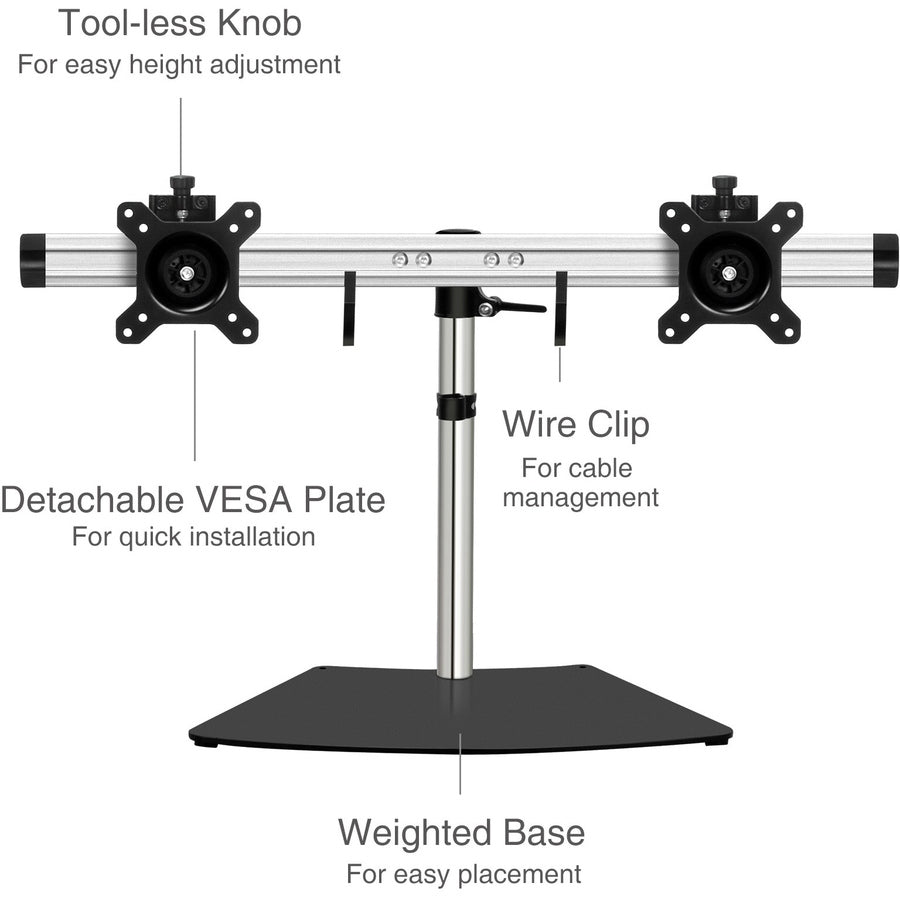 Alternate-Image1 Image for SIIG Easy-Adjust Dual Monitor Desk Stand - 13" to 27"