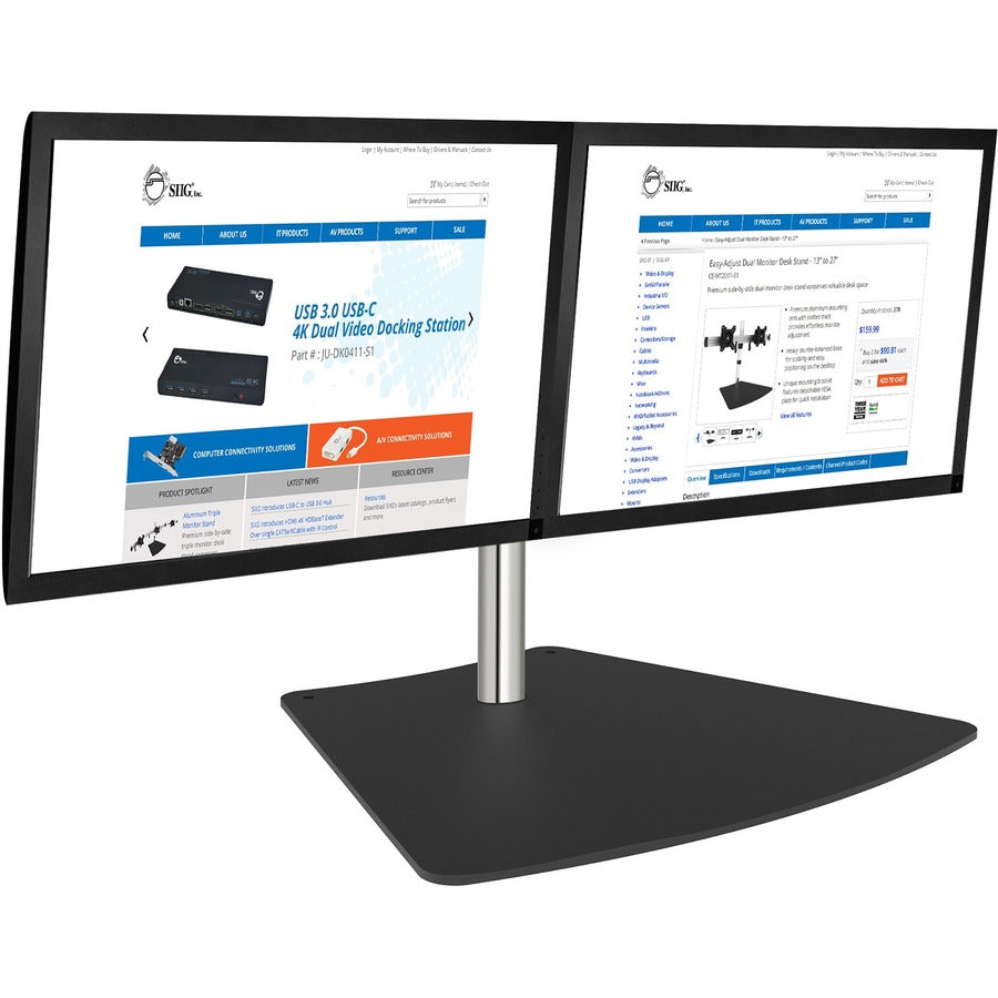 Right Image for SIIG Easy-Adjust Dual Monitor Desk Stand - 13" to 27"