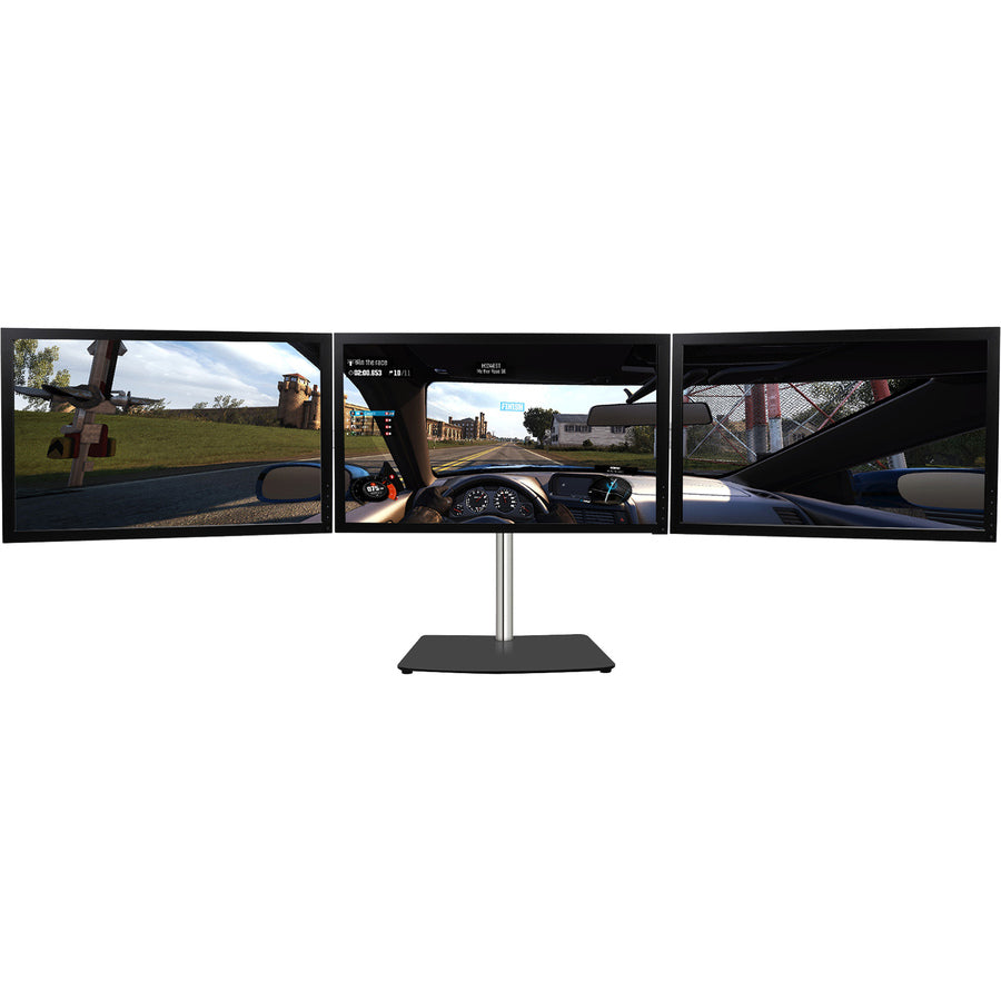 Alternate-Image2 Image for SIIG Premium Aluminum Freestanding Triple Monitor desk stand - 13" to 27" - Max Load 17.6 lbs each