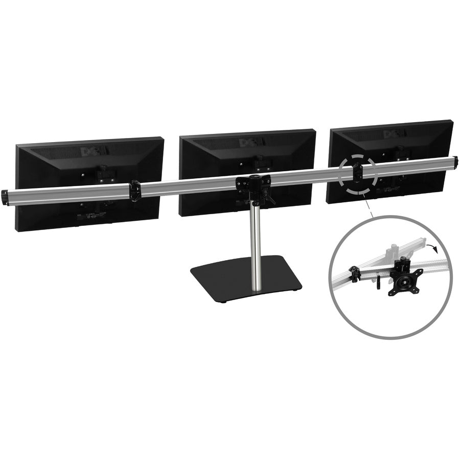 Alternate-Image3 Image for SIIG Premium Aluminum Freestanding Triple Monitor desk stand - 13" to 27" - Max Load 17.6 lbs each