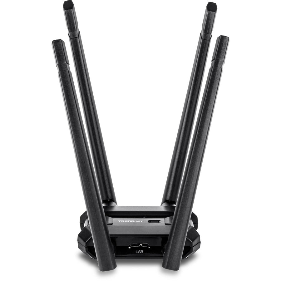 Alternate-Image3 Image for TRENDnet AC1900 High Power Dual Band Wireless USB Adapter, TEW-809UB, Stream 4K HD Video, Windows-Mac OS Compatible, USB 3.0 to USB Type A, Black