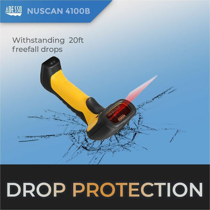 Alternate-Image2 Image for Adesso NuScan 4100B Bluetooth Antimicrobial Waterproof CCD Barcode Scanner