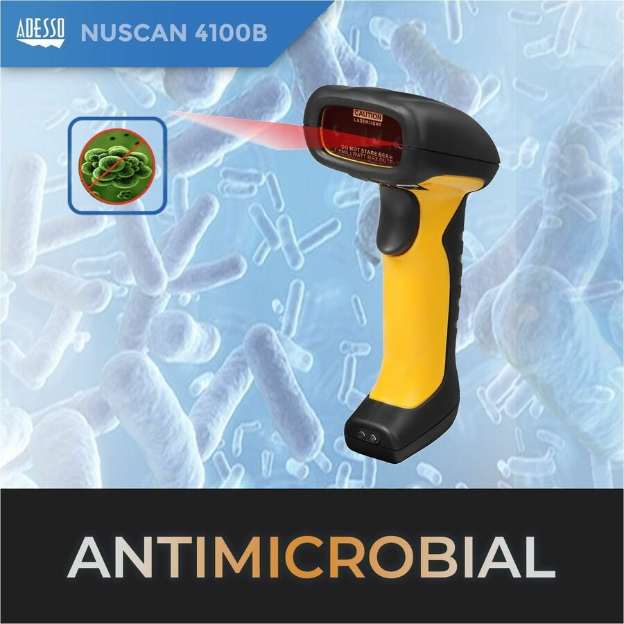Alternate-Image3 Image for Adesso NuScan 4100B Bluetooth Antimicrobial Waterproof CCD Barcode Scanner