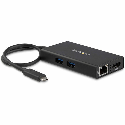 Main Image for StarTech.com USB-C Multiport Adapter - USB-C Travel Dock w/ 4K HDMI - 60W PD Pass-Through, GbE, 2x USB-A - Mini USB Type-C Docking Station