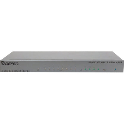 Front Image for Gefen 4K Ultra HD 600 MHz HDMI Splitter, 8x Ultra HD Display, 4K 60Hz, HDR, Deep Color, HDCP 2.2, Dolby Atmos, DTS-X, 3D Pass-Through, Cascading, EDID Management, Audio Control, Video Distribution