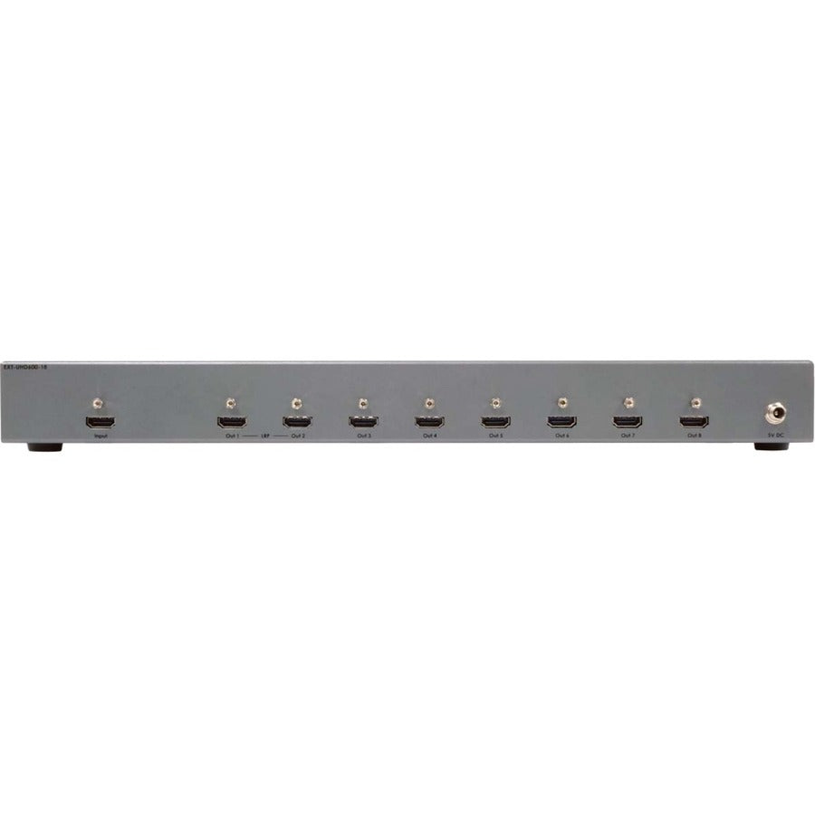 Rear Image for Gefen 4K Ultra HD 600 MHz HDMI Splitter, 8x Ultra HD Display, 4K 60Hz, HDR, Deep Color, HDCP 2.2, Dolby Atmos, DTS-X, 3D Pass-Through, Cascading, EDID Management, Audio Control, Video Distribution