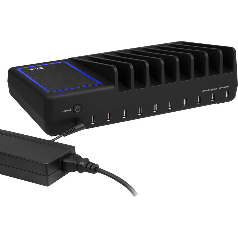 Alternate-Image1 Image for SIIG 10-Port USB Charging Station with Ambient Light Deck