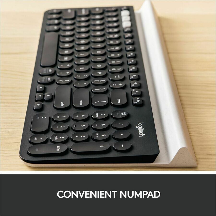 Alternate-Image2 Image for Logitech K780 Multi-Device Wireless Keyboard for Windows, Wireless 2.4GHz, Bluetooth, Smartphone and Tablet Cradle