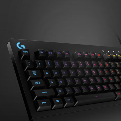 Alternate-Image2 Image for Logitech G213 Prodigy Gaming Keyboard - Wired RGB Backlit Keyboard with Mech-dome Keys, Palm Rest, Adjustable Feet, Media Controls, USB, Compatible with Windows