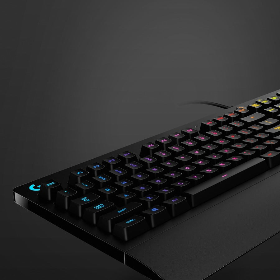 Alternate-Image3 Image for Logitech G213 Prodigy Gaming Keyboard - Wired RGB Backlit Keyboard with Mech-dome Keys, Palm Rest, Adjustable Feet, Media Controls, USB, Compatible with Windows