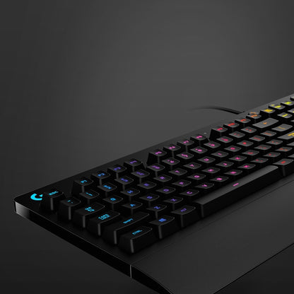 Alternate-Image3 Image for Logitech G213 Prodigy Gaming Keyboard - Wired RGB Backlit Keyboard with Mech-dome Keys, Palm Rest, Adjustable Feet, Media Controls, USB, Compatible with Windows