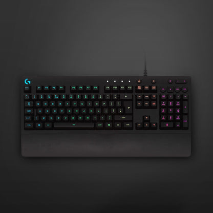 Alternate-Image4 Image for Logitech G213 Prodigy Gaming Keyboard - Wired RGB Backlit Keyboard with Mech-dome Keys, Palm Rest, Adjustable Feet, Media Controls, USB, Compatible with Windows