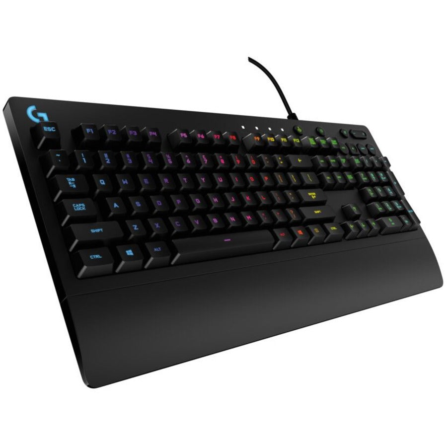 Main Image for Logitech G213 Prodigy Gaming Keyboard - Wired RGB Backlit Keyboard with Mech-dome Keys, Palm Rest, Adjustable Feet, Media Controls, USB, Compatible with Windows