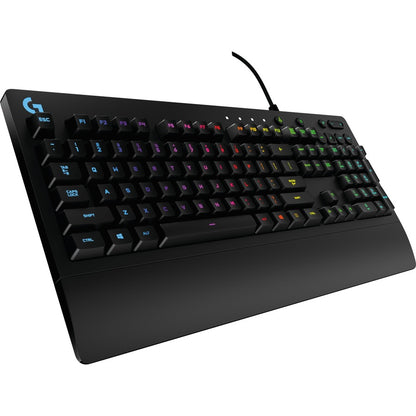 Right Image for Logitech G213 Prodigy Gaming Keyboard - Wired RGB Backlit Keyboard with Mech-dome Keys, Palm Rest, Adjustable Feet, Media Controls, USB, Compatible with Windows