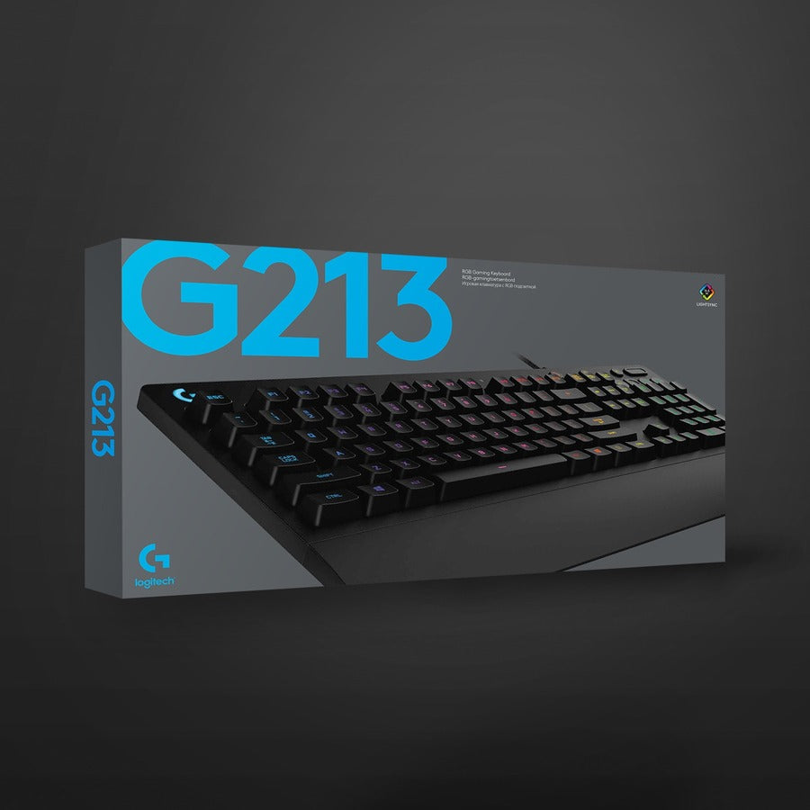 Alternate-Image5 Image for Logitech G213 Prodigy Gaming Keyboard - Wired RGB Backlit Keyboard with Mech-dome Keys, Palm Rest, Adjustable Feet, Media Controls, USB, Compatible with Windows