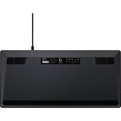 Bottom Image for Logitech G213 Prodigy Gaming Keyboard - Wired RGB Backlit Keyboard with Mech-dome Keys, Palm Rest, Adjustable Feet, Media Controls, USB, Compatible with Windows