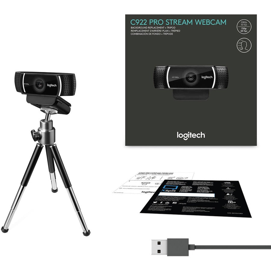 Alternate-Image7 Image for Logitech C922 Webcam - 2 Megapixel - 60 fps - USB 2.0 - 1 Each