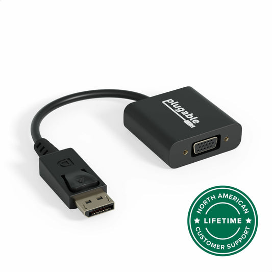 Main Image for Plugable DisplayPort to VGA Adapter - Active DP/DP to VGA Converter