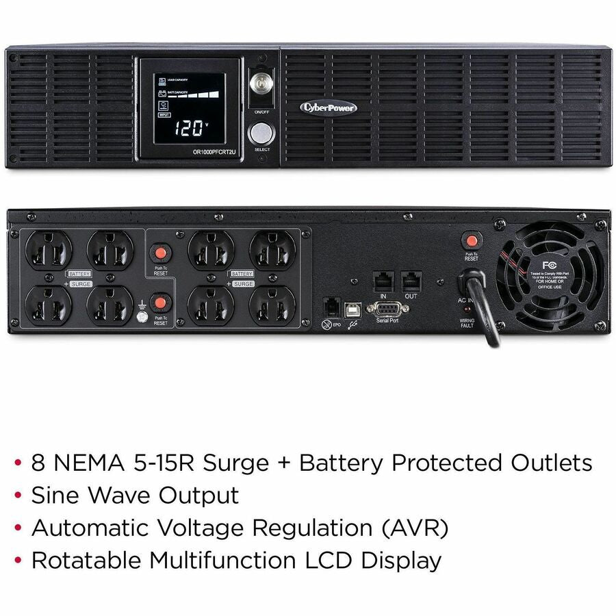 Alternate-Image2 Image for CyberPower OR1000PFCRT2U PFC Sinewave UPS Systems