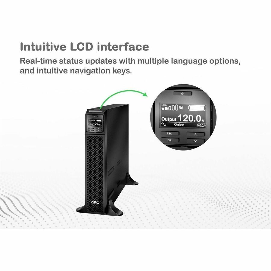 Alternate-Image4 Image for APC Smart-UPS On-Line, 2200VA, Tower, 120V, 6x 5-20R+1x L5-20R NEMA outlets, SmartSlot, Extended runtime, W/O rail kit