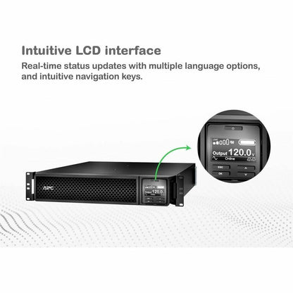 Alternate-Image6 Image for APC Smart-UPS On-Line, 2200VA, Rackmount 2U, 120V, 6x 5-20R+1x L5-20R NEMA outlets, SmartSlot, Extended runtime, W/ rail kit