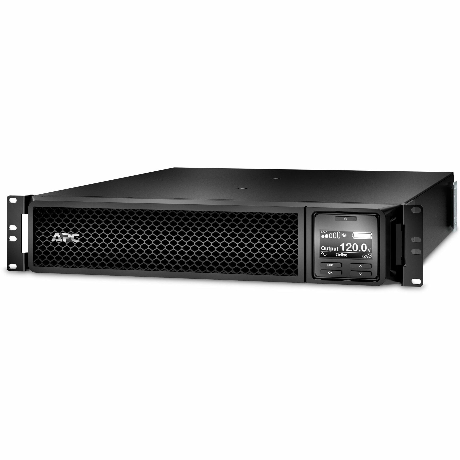 Main Image for APC Smart-UPS On-Line, 2200VA, Rackmount 2U, 120V, 6x 5-20R+1x L5-20R NEMA outlets, Network Card, Extended runtime, W/ rail kit