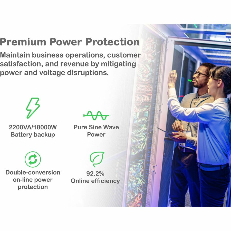Alternate-Image9 Image for APC Smart-UPS On-Line, 2200VA, Rackmount 2U, 120V, 6x 5-20R+1x L5-20R NEMA outlets, Network Card, Extended runtime, W/ rail kit