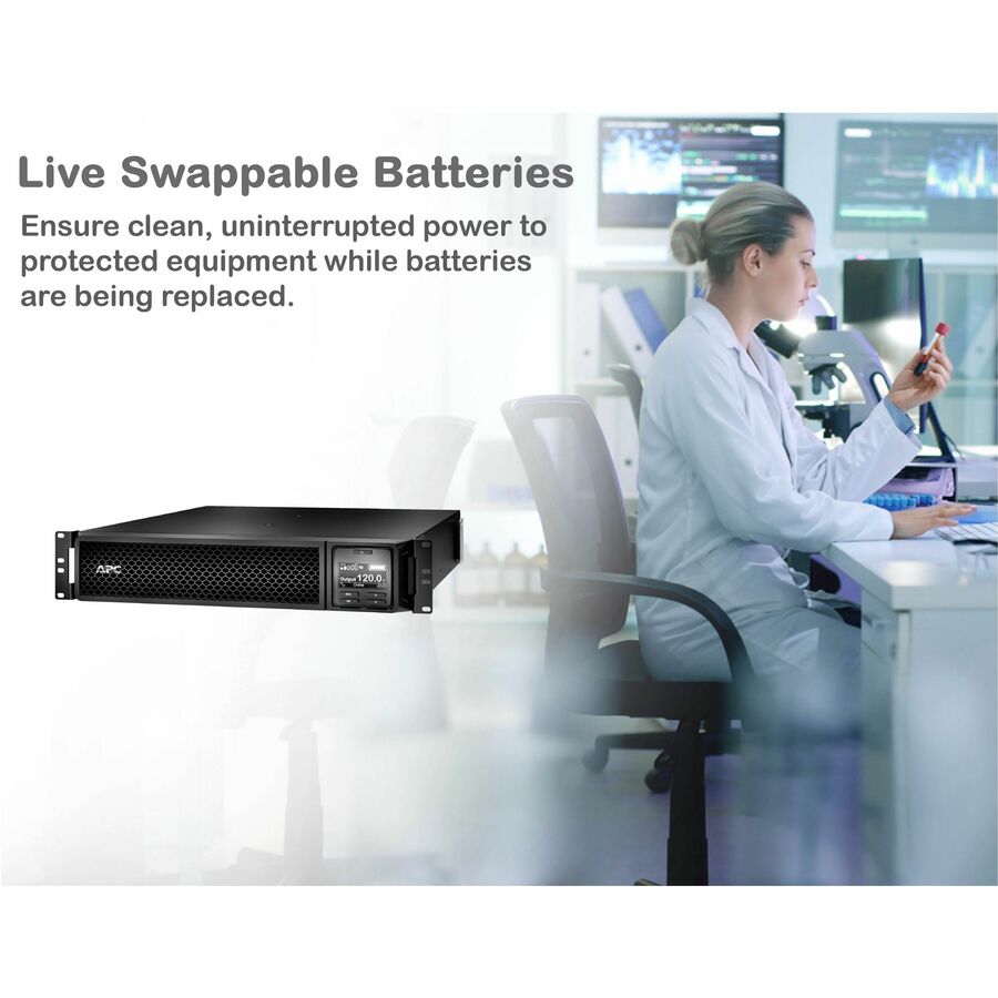 Alternate-Image7 Image for APC Smart-UPS On-Line, 3kVA, Rackmount 2U, 120V, 8x 5-20R+1x L5-30R NEMA outlets, SmartSlot, Extended runtime, W/ rail kit