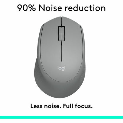 Alternate-Image1 Image for Logitech M330 SILENT PLUS Wireless Mouse, 2.4GHz with USB Receiver, Optical Tracking, Quiet & Lightweight, Gray