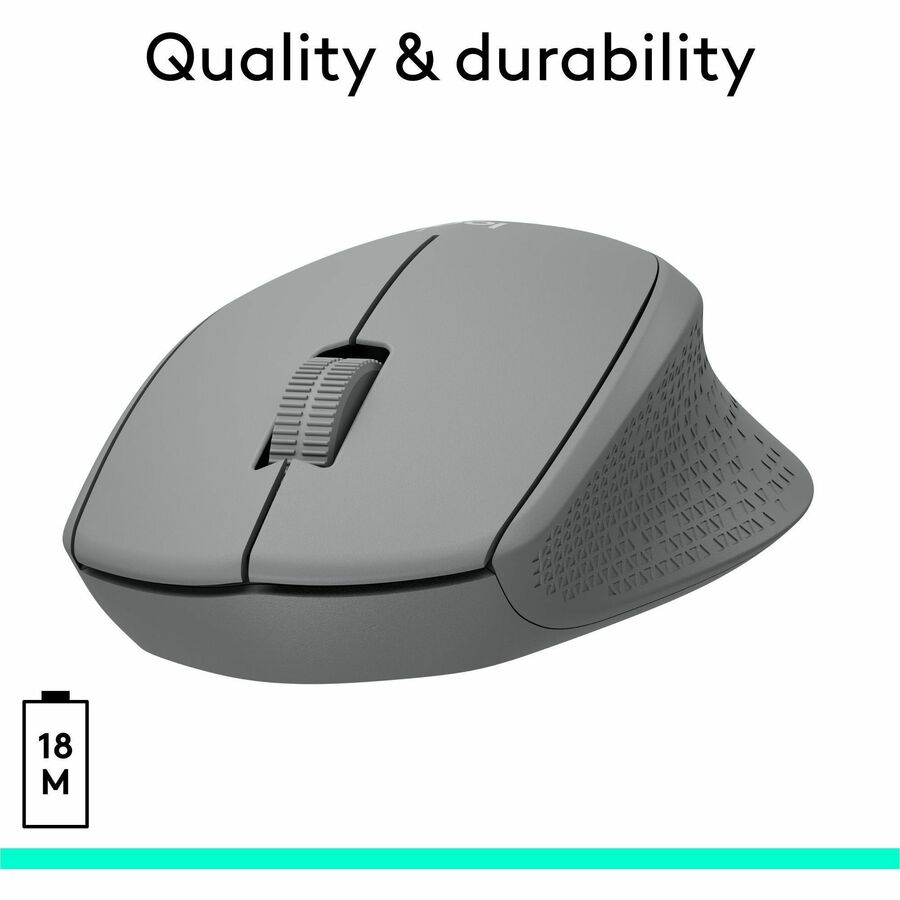 Alternate-Image5 Image for Logitech M330 SILENT PLUS Wireless Mouse, 2.4GHz with USB Receiver, Optical Tracking, Quiet & Lightweight, Gray