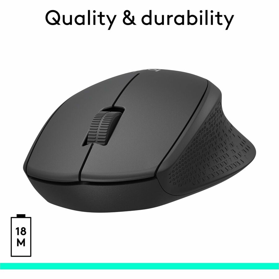 Alternate-Image5 Image for Logitech M330 SILENT PLUS Wireless Mouse, 2.4GHz with USB Receiver, Optical Tracking, Quiet & Lightweight, Black