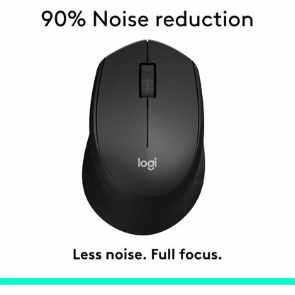 Alternate-Image1 Image for Logitech M330 SILENT PLUS Wireless Mouse, 2.4GHz with USB Receiver, Optical Tracking, Quiet & Lightweight, Black