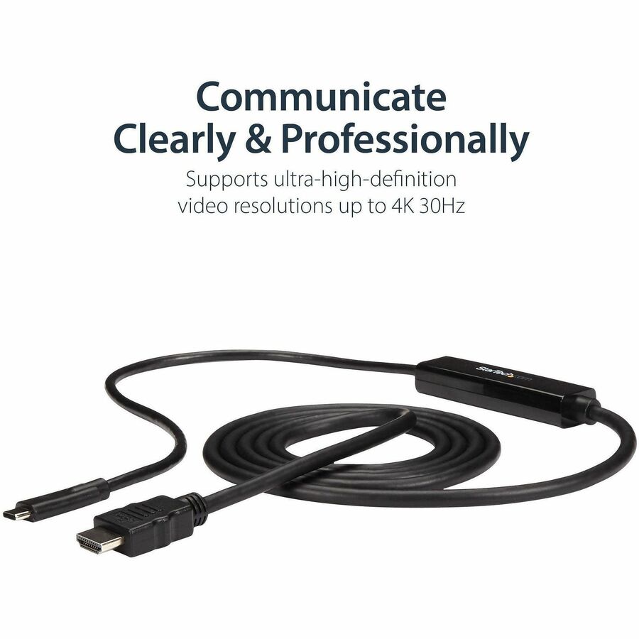 Alternate-Image3 Image for StarTech.com USB C to HDMI Cable - 3 ft / 1m - USB-C to HDMI 4K 60Hz - USB Type C to HDMI - Computer Monitor Cable