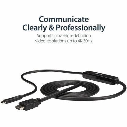 Alternate-Image3 Image for StarTech.com USB C to HDMI Cable - 3 ft / 1m - USB-C to HDMI 4K 60Hz - USB Type C to HDMI - Computer Monitor Cable