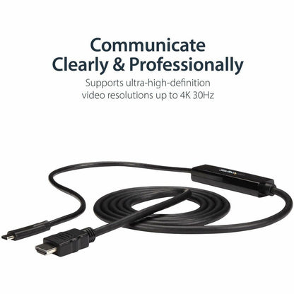 Alternate-Image3 Image for StarTech.com USB C to HDMI Cable - 6 ft / 2m - USB-C to HDMI 4K 60Hz - USB Type C to HDMI - Computer Monitor Cable