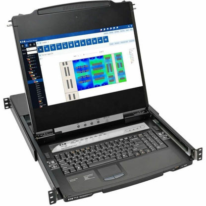 Main Image for Eaton Tripp Lite Series NetDirector 8-Port 1U Rack-Mount Console HDMI KVM Switch with 17 in. LCD and IP Remote Access, Dual Rail, TAA
