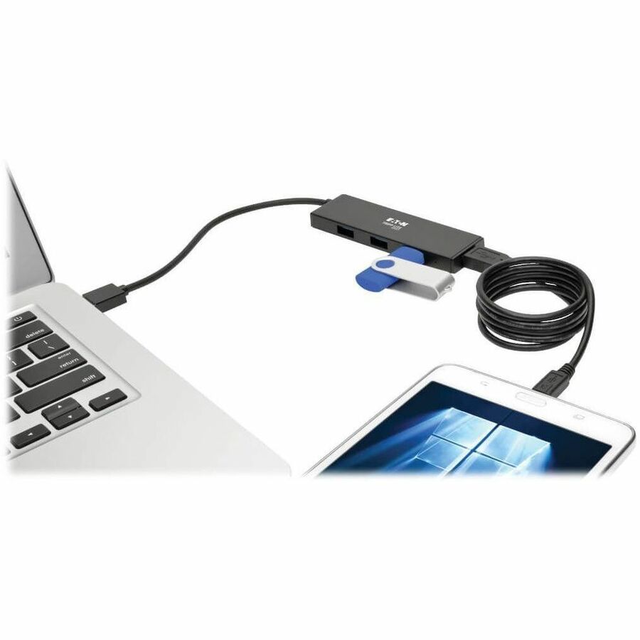 Alternate-Image1 Image for Tripp Lite by Eaton 4-Port Ultra-Slim Portable USB 3.0 SuperSpeed Hub