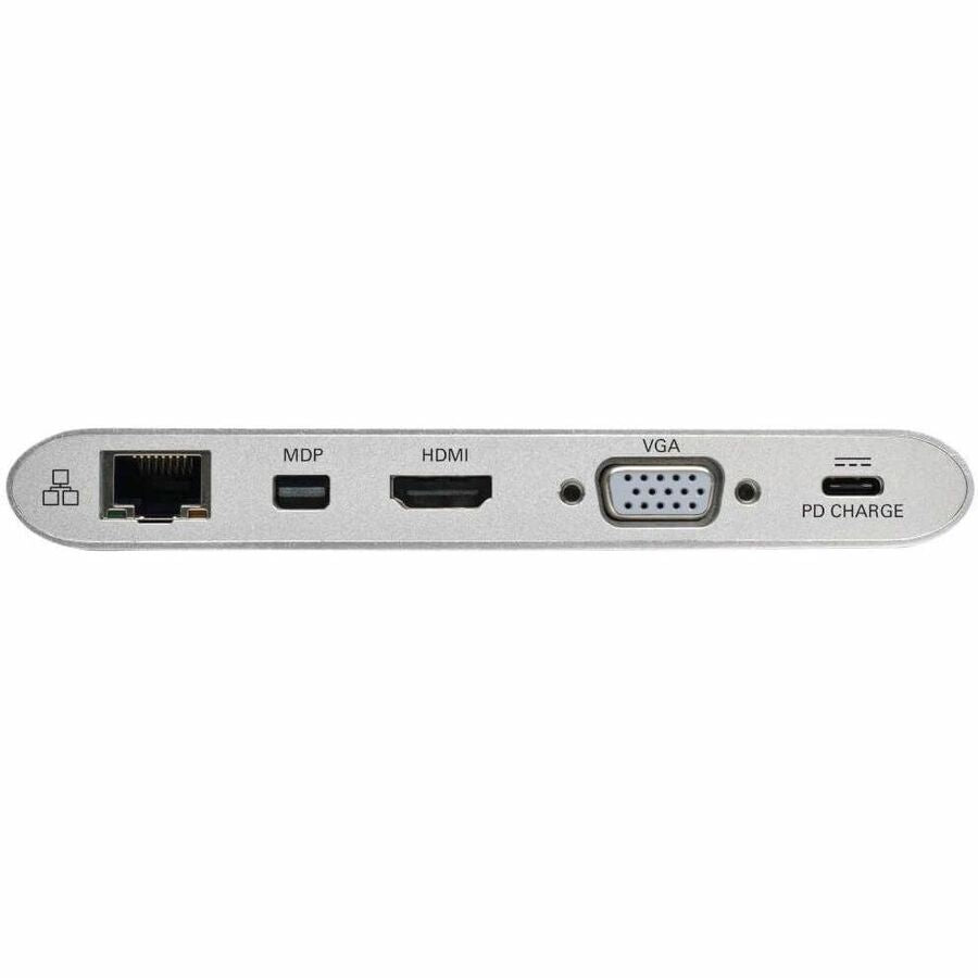 Alternate-Image3 Image for Eaton Tripp Lite Series USB-C Dock, Dual Display - 4K HDMI/mDP, VGA, USB 3.x (5Gbps), USB-A/C Hub, GbE, Memory Card, 100W PD Charging