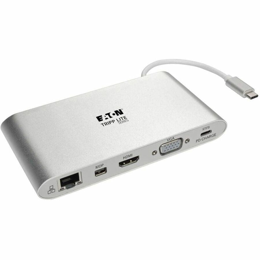 Main Image for Eaton Tripp Lite Series USB-C Dock, Dual Display - 4K HDMI/mDP, VGA, USB 3.x (5Gbps), USB-A/C Hub, GbE, Memory Card, 100W PD Charging