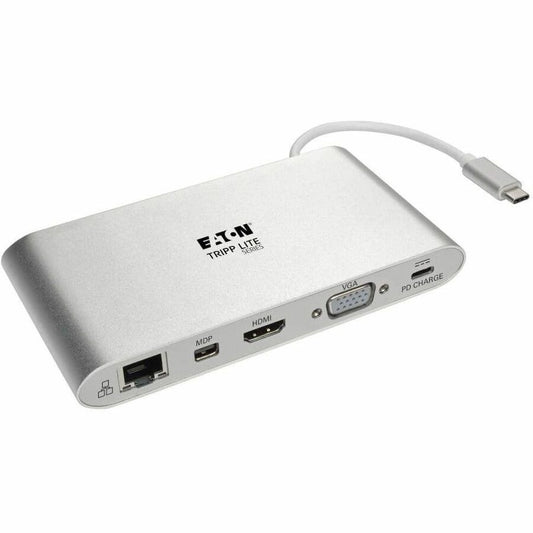 Main Image for Eaton Tripp Lite Series USB-C Dock, Dual Display - 4K HDMI/mDP, VGA, USB 3.x (5Gbps), USB-A/C Hub, GbE, Memory Card, 100W PD Charging