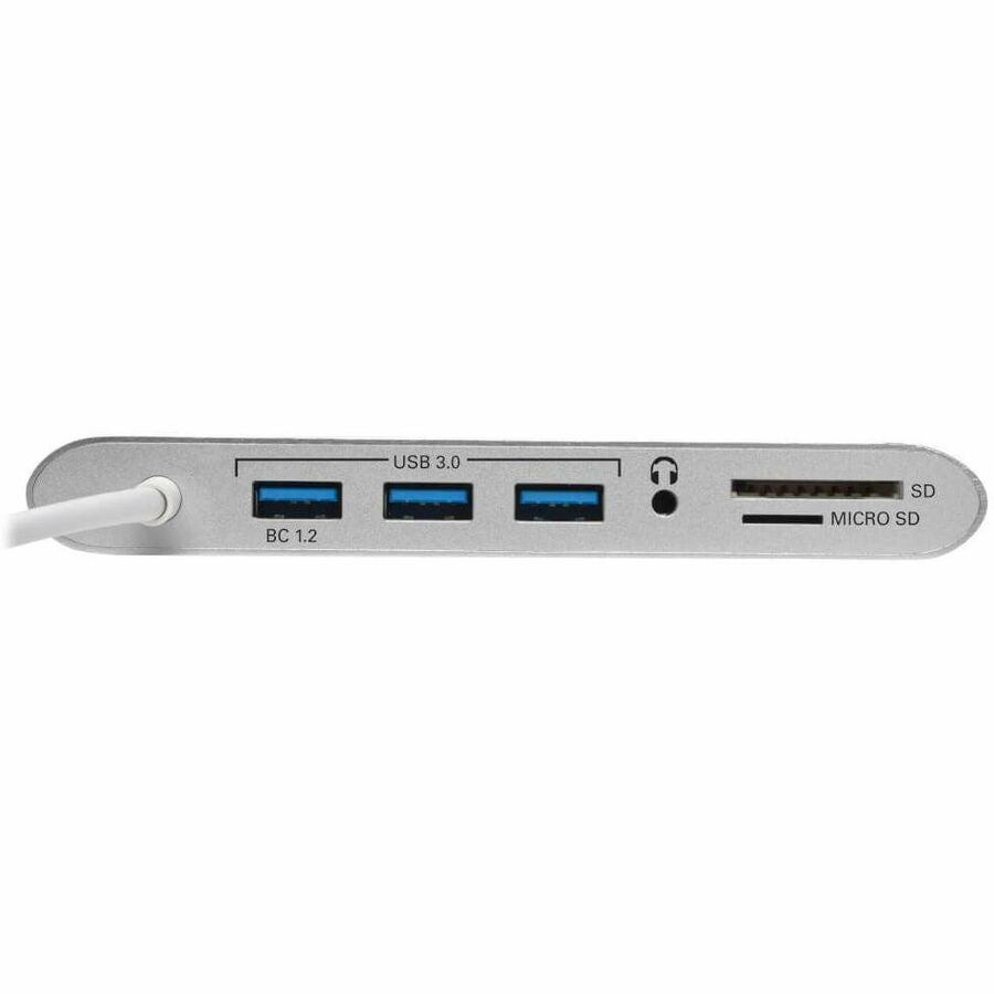 Alternate-Image1 Image for Eaton Tripp Lite Series USB-C Dock, Dual Display - 4K HDMI/mDP, VGA, USB 3.x (5Gbps), USB-A/C Hub, GbE, Memory Card, 100W PD Charging