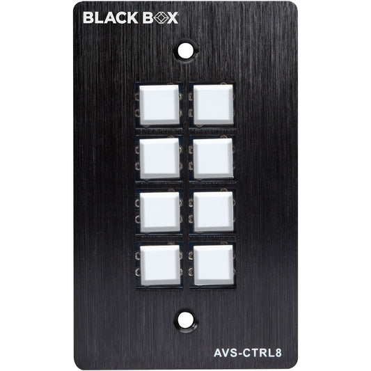 Main Image for Black Box Wallplate Control Panel - RS-232, 8-Button
