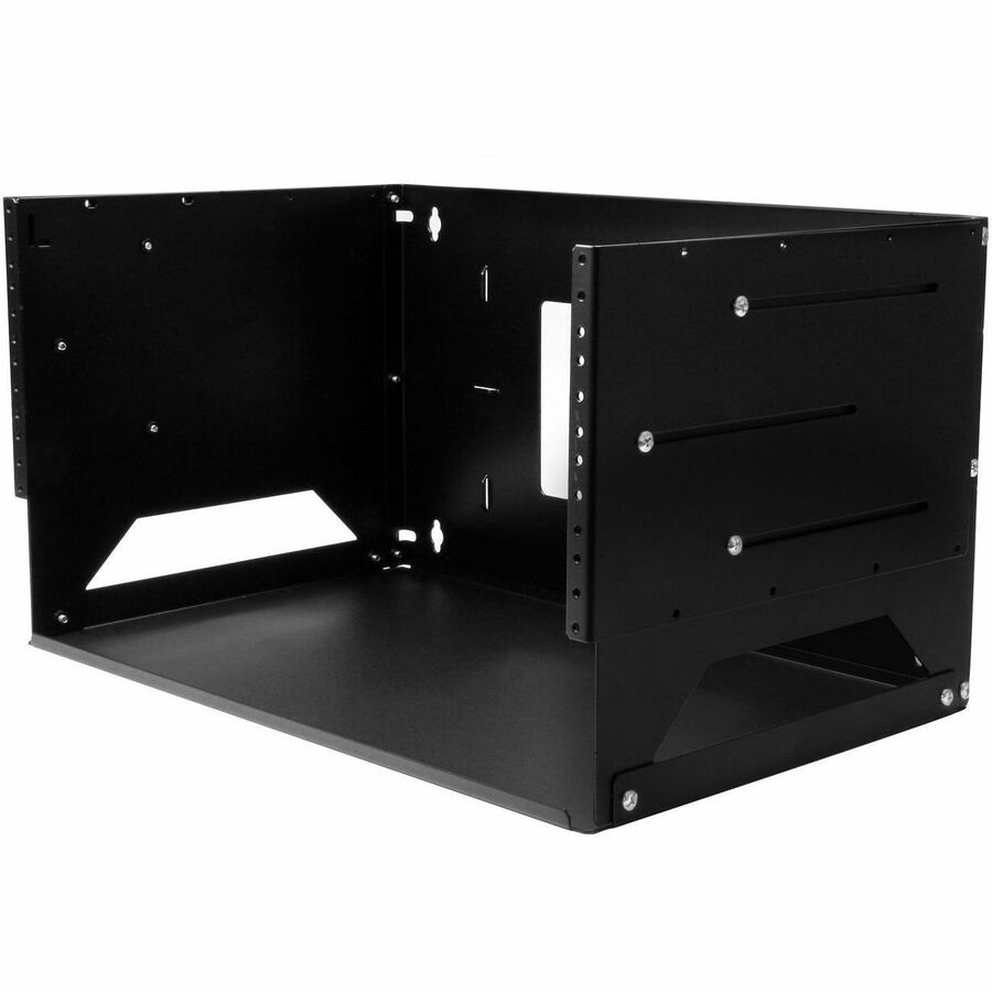 Alternate-Image3 Image for StarTech.com 2-Post 4U Open Frame Wall Mount Network Rack with Built-in Shelf and Adjustable Depth, Computer Rack for IT Equipment, TAA~