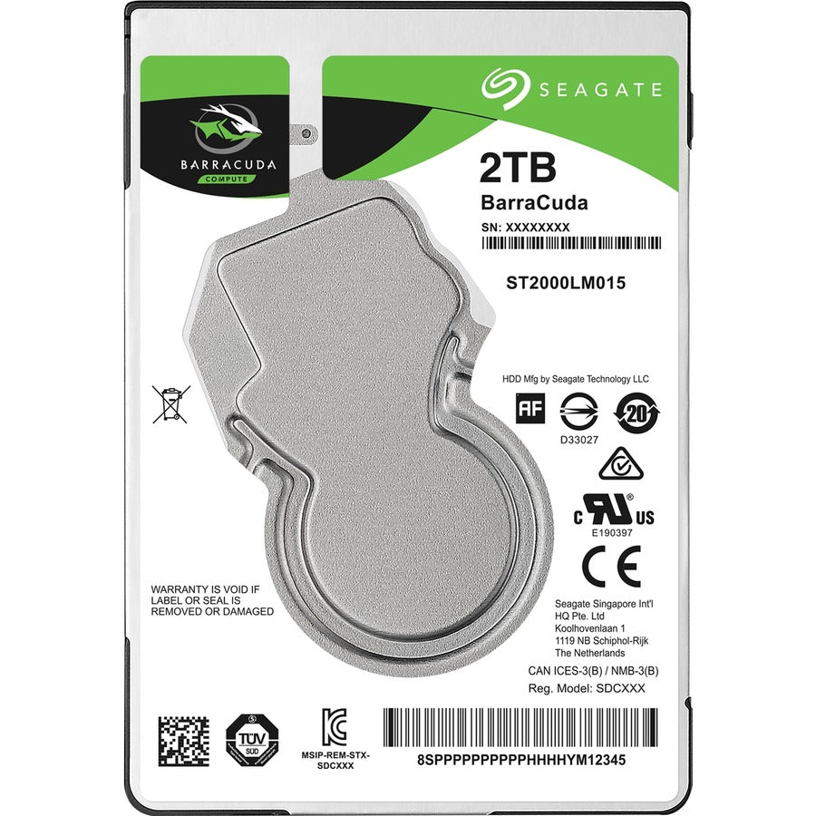 Alternate-Image1 Image for Seagate BarraCuda ST2000LM015 2 TB Hard Drive - 2.5" Internal - SATA (SATA/600)
