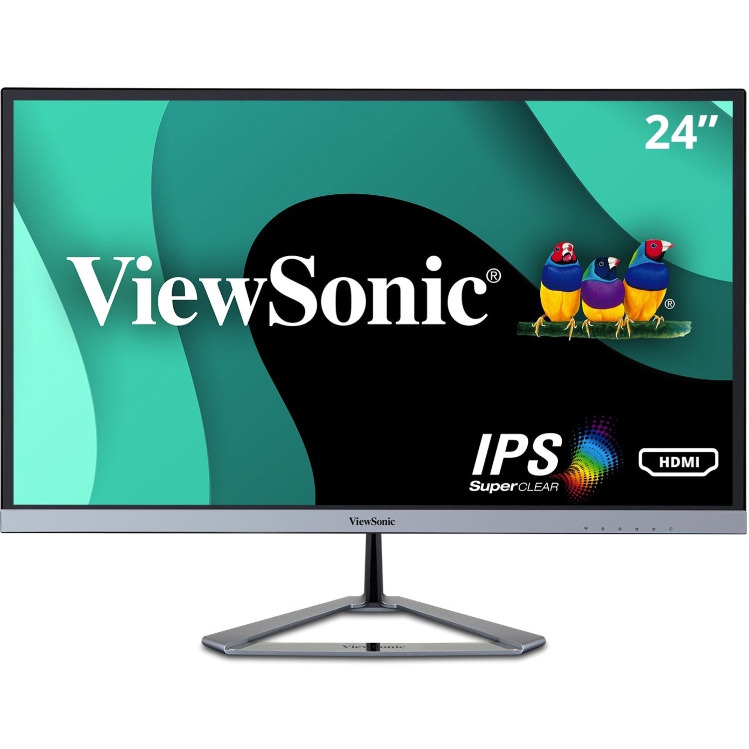 Main Image for ViewSonic VX2476-SMHD 24 Inch 1080p Widescreen IPS Monitor with Ultra-Thin Bezels, HDMI and DisplayPort
