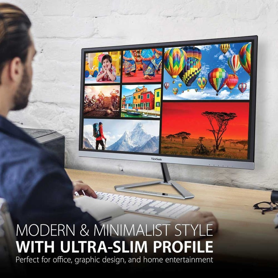 Alternate-Image1 Image for ViewSonic VX2476-SMHD 24 Inch 1080p Widescreen IPS Monitor with Ultra-Thin Bezels, HDMI and DisplayPort