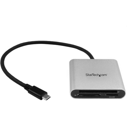 Main Image for StarTech.com USB 3.0 Flash Memory Multi-Card Reader / Writer with USB-C - SD microSD and CompactFlash Card Reader w/ Integrated USB-C Cable