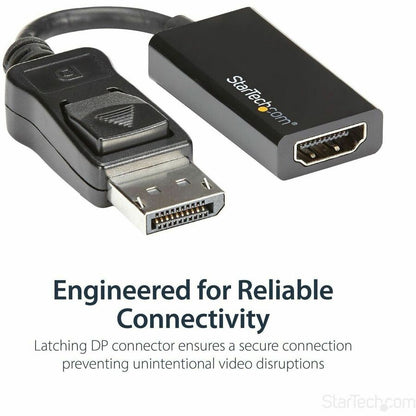 Alternate-Image3 Image for StarTech.com DisplayPort to HDMI Adapter, 4K 60Hz Active DP 1.4 to HDMI 2.0 Video Converter for Monitor/Display, Latching DP Connector